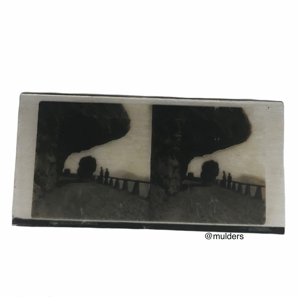 Vintage Stereoview Glass Plate Stereographic Photographic Plate of Italy
